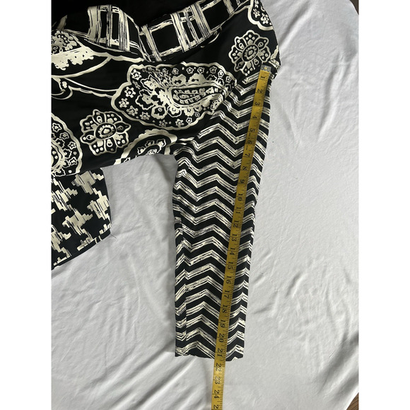 Vintage Express Artsy Blazer Womens Size Medium Black White Bold Mixed Print USA - Picture 9 of 9